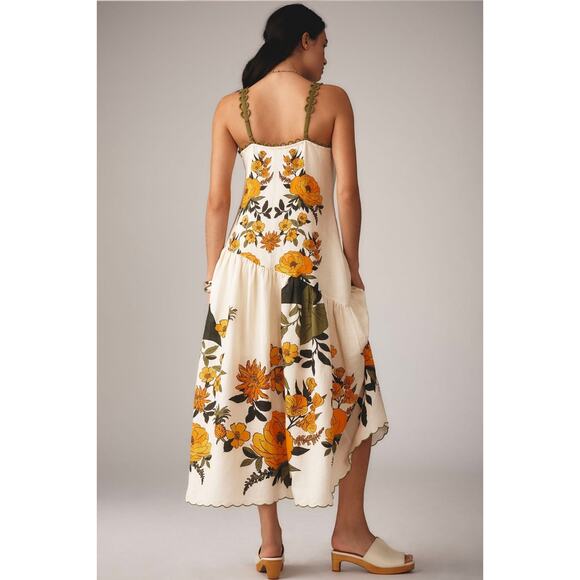 Farm Rio Anthropologie Sleevless V-neck A Line floral maxi dress. Retails $285 - Picture 4 of 11